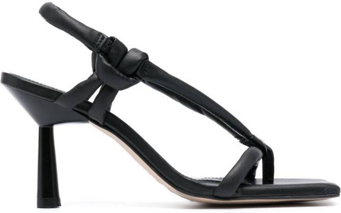 ALOHAS Nayla leren sandalen Zwart