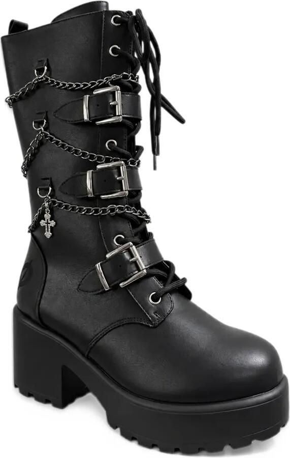 Altercore buckle-strap chain-link boots Zwart - Foto 2