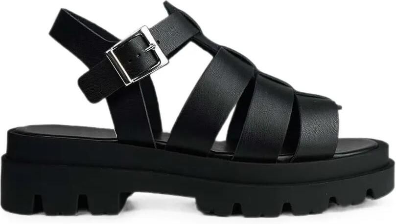 Altercore Elio gekooide sandalen met gesp-sluiting Zwart