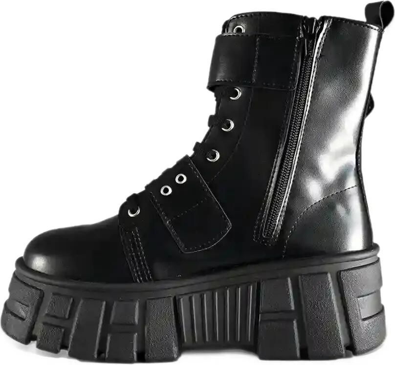 Altercore Remi buckle-detail platform ankle boots Zwart - Foto 3