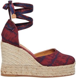 Altuzarra Carina espadrilles met sleehak Rood