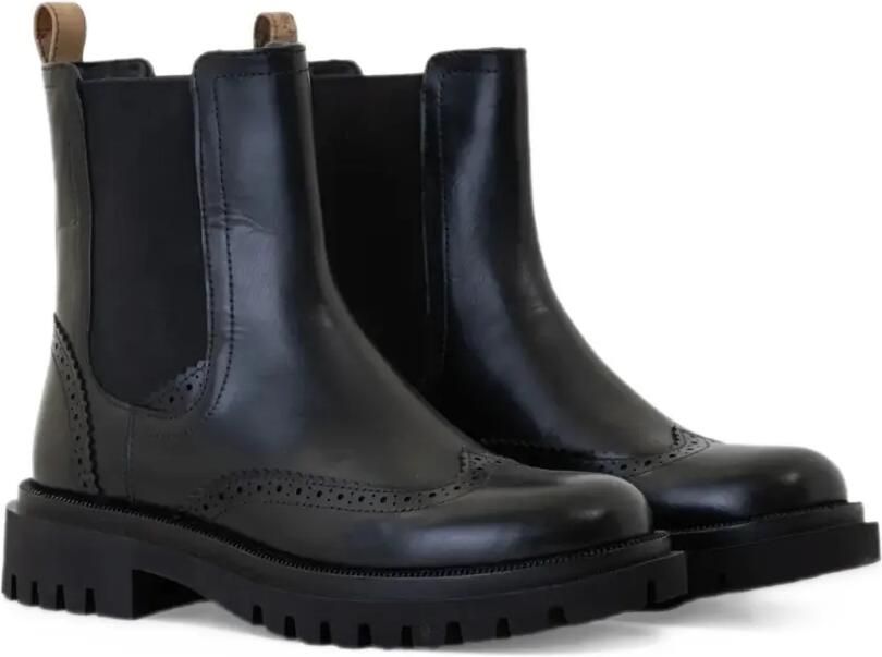 ALVIERO MARTINI 1° CLASSE brogue-detail leather Chelsea boots Zwart - Foto 4