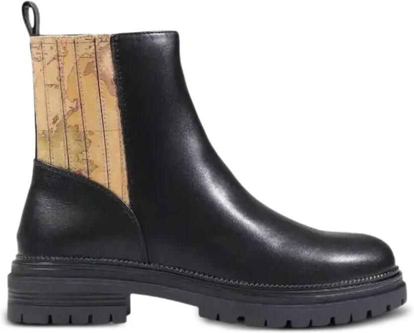 ALVIERO MARTINI 1° CLASSE Geo Classic enkellaarzen met vlakken Zwart