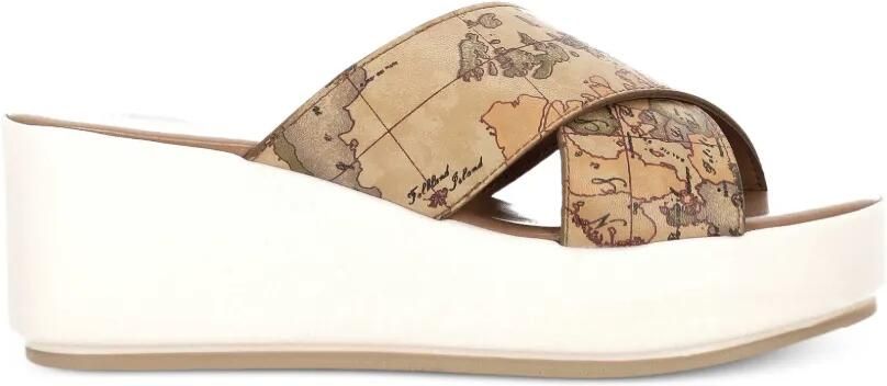 ALVIERO MARTINI 1° CLASSE Geo Classic sandalen met kruisbandjes Beige