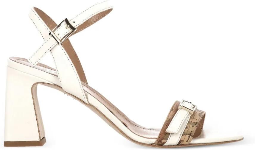 ALVIERO MARTINI 1° CLASSE Geo Map sandalen met gespdetail Wit