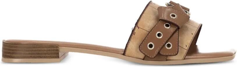 ALVIERO MARTINI 1° CLASSE Geo Map sandalen met gespsluiting en print Bruin - Foto 1