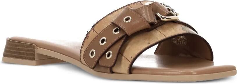 ALVIERO MARTINI 1° CLASSE Geo Map sandalen met gespsluiting en print Bruin - Foto 4