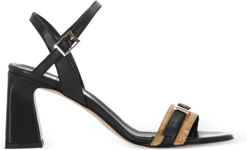 ALVIERO MARTINI 1° CLASSE Geo Map sandalen met gespsluiting Zwart