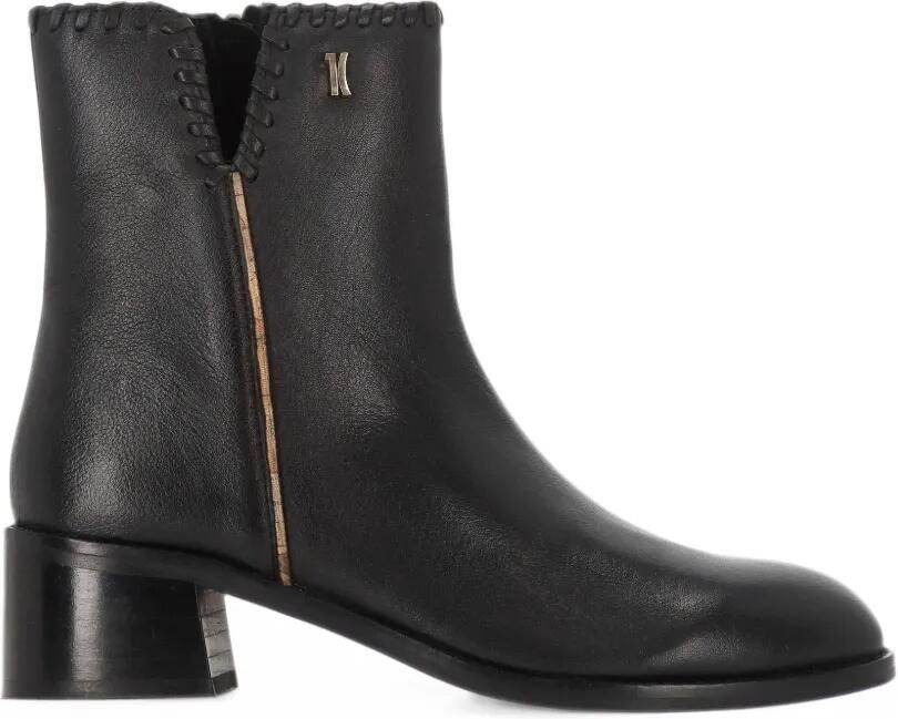 ALVIERO MARTINI 1° CLASSE Enkellaarzen met stiksel afwerking Zwart