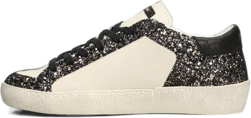 Ama Brand glitter-panelled leather sneakers Wit - Foto 5