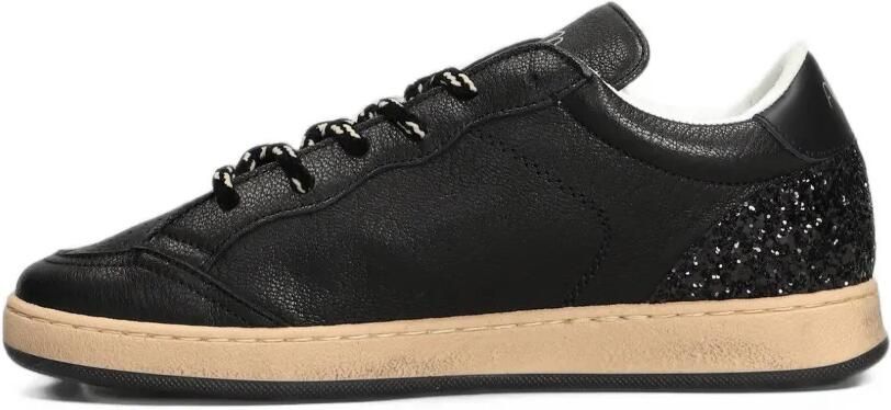 Ama Brand glitter-patch leather low-top sneakers Zwart - Foto 5