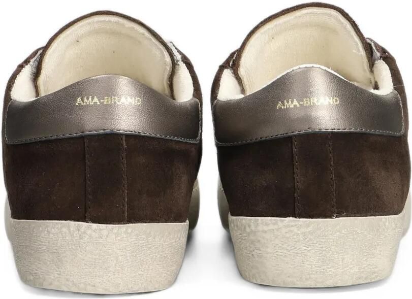 Ama Brand logo-patch suede low-top sneakers Bruin - Foto 3