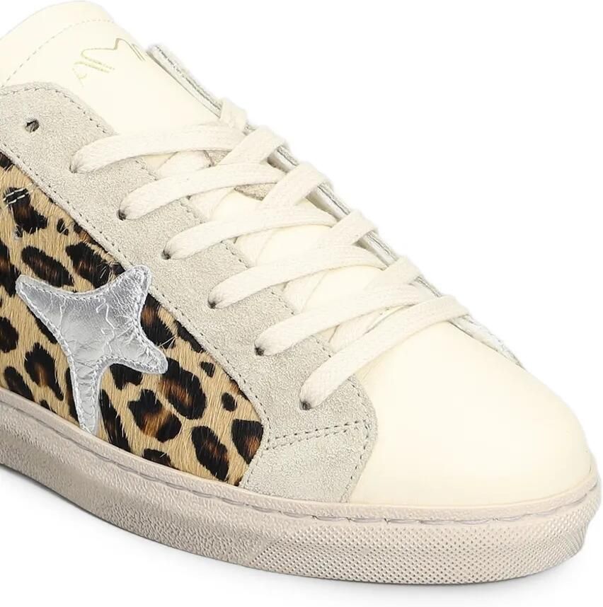 Ama Brand Sneakers met luipaardprint en sterpatch Beige - Foto 2