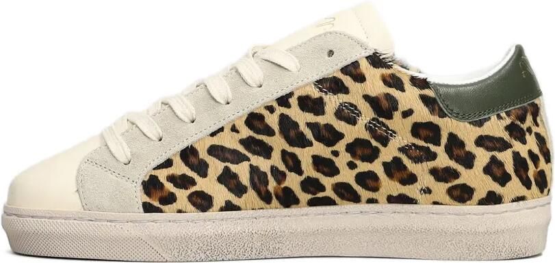 Ama Brand Sneakers met luipaardprint en sterpatch Beige - Foto 5