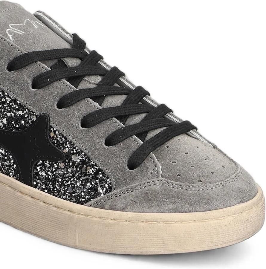 Ama Brand Sneakers verfraaid met glitter en sterpatch Grijs - Foto 2