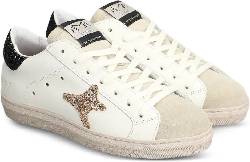 Ama Brand Sneakers verfraaid met glitter en sterpatch Wit - Foto 4