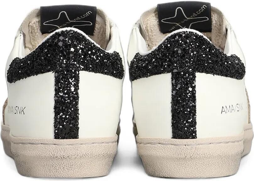 Ama Brand Sneakers verfraaid met glitter en sterpatch Wit - Foto 3