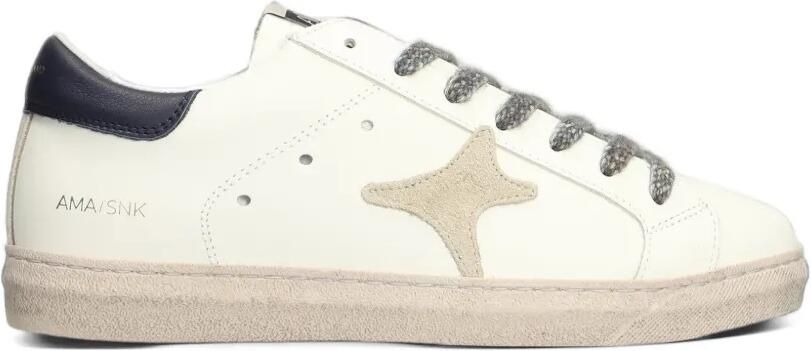 Ama Brand star-patch lace-up sneakers Wit