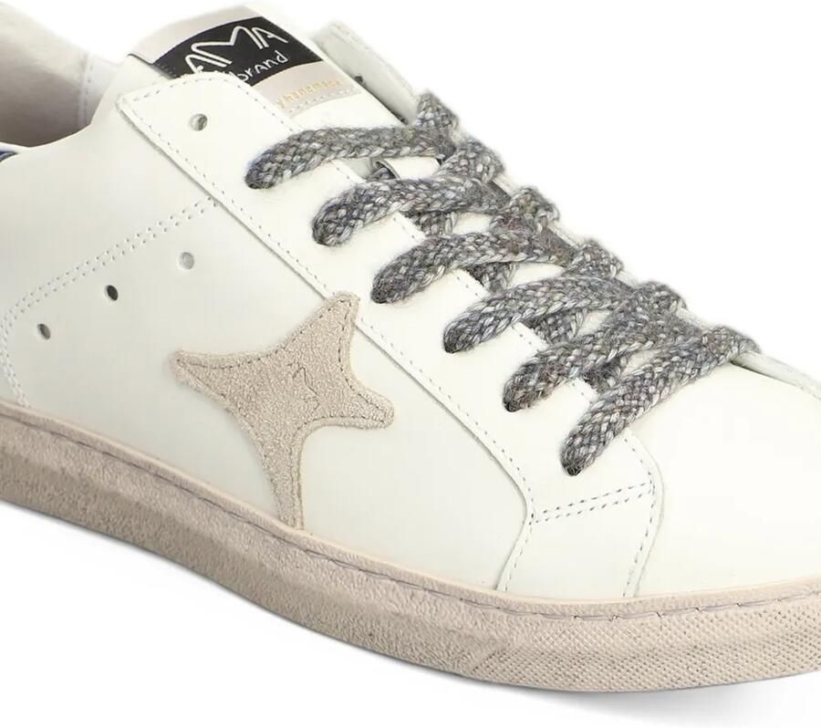 Ama Brand star-patch lace-up sneakers Wit - Foto 2