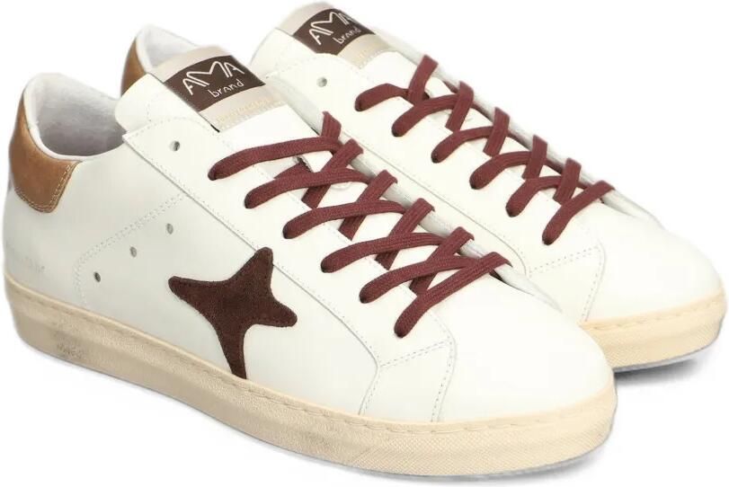 Ama Brand star-patch leather sneakers Wit - Foto 4