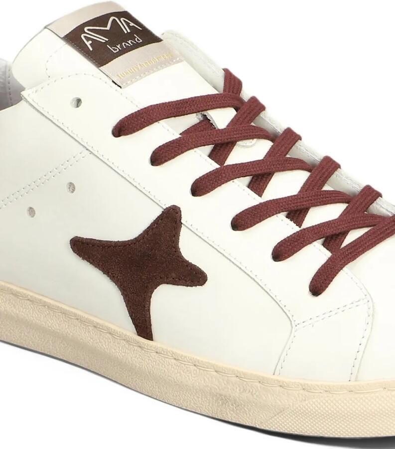 Ama Brand star-patch leather sneakers Wit - Foto 2