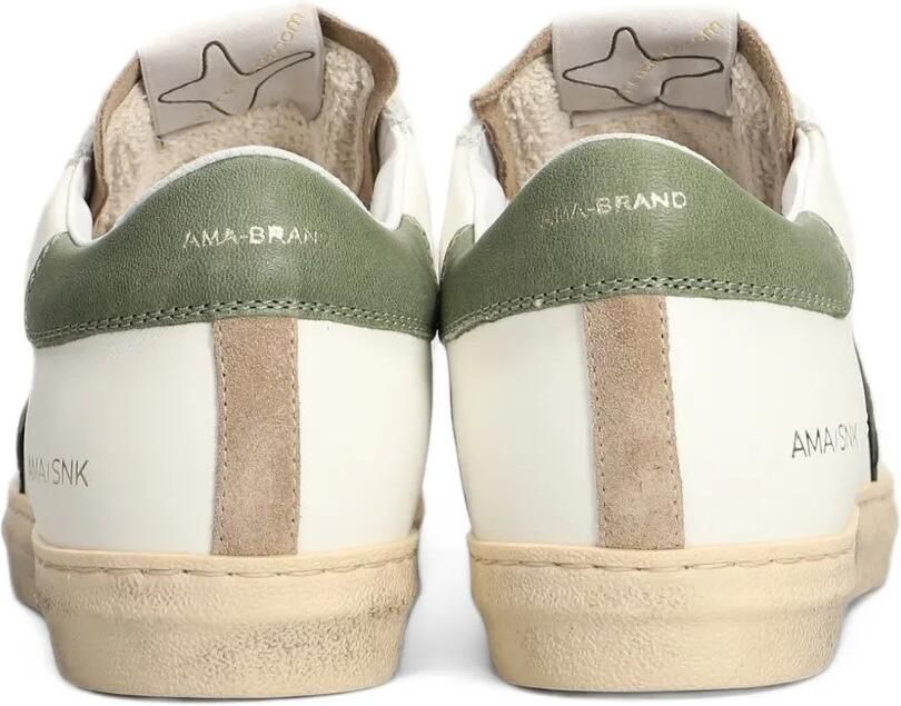 Ama Brand star-patch suede-panel sneakers Wit - Foto 3