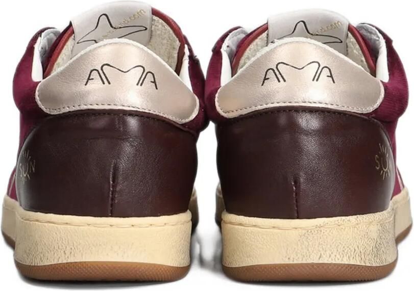 Ama Brand velvet star-patch sneakers Rood - Foto 3