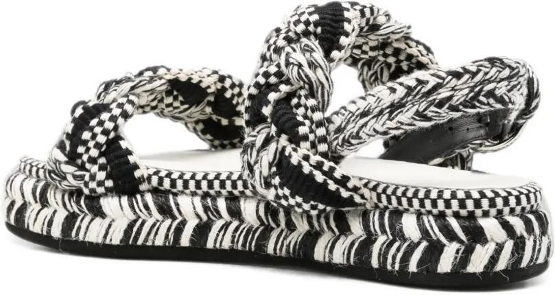 AMAMBAIH Maria gevlochten sandalen Zwart - Foto 2
