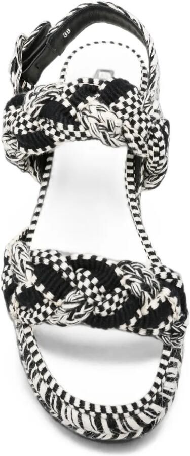 AMAMBAIH Maria gevlochten sandalen Zwart - Foto 3