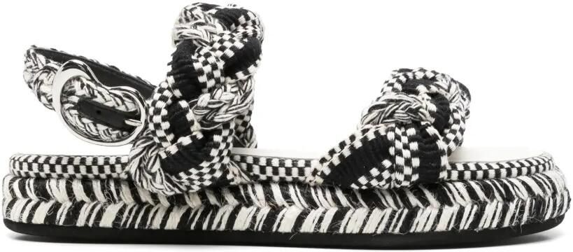 AMAMBAIH Maria gevlochten sandalen Zwart - Foto 4