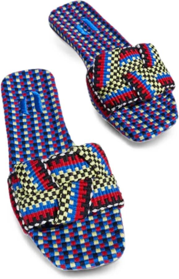 AMAMBAIH Martina geweven muiltjes Blauw - Foto 5