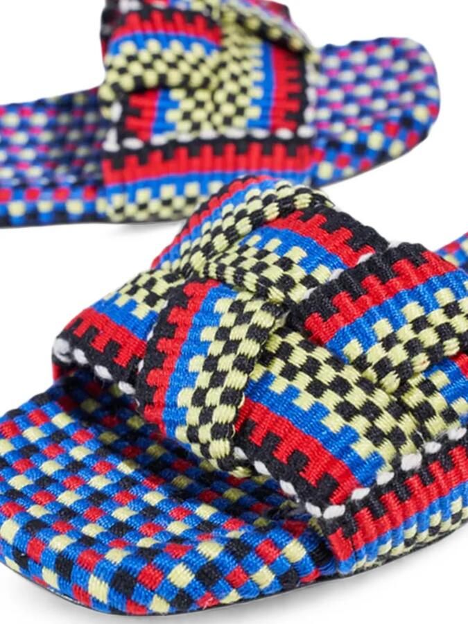 AMAMBAIH Martina geweven muiltjes Blauw - Foto 3