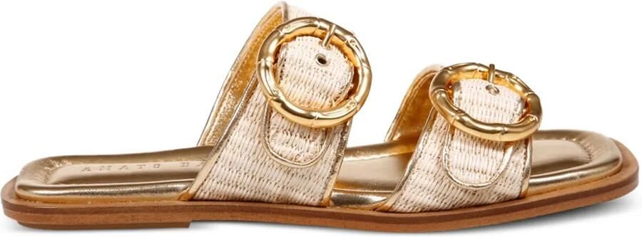 Amato daniele sandalen met dubbele gesp Goud