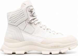 AMBUSH Enkellaarzen met geribbelde zool Beige