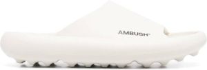 AMBUSH Slippers met logoprint WHITE BLACK