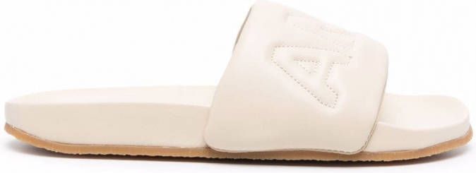 AMBUSH Slippers met logo Beige