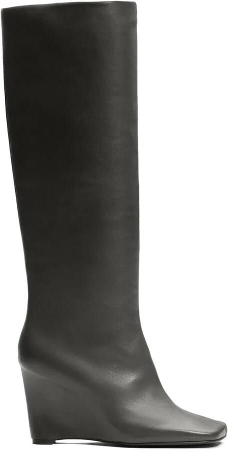 AMI Paris 90 mm tweekleurige knielaarzen Grijs