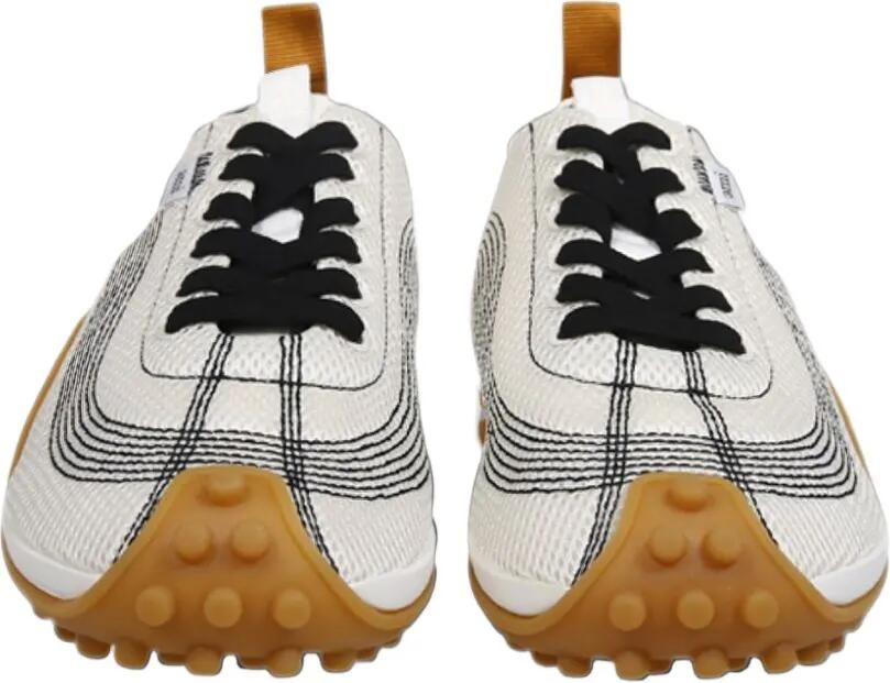 AMI Paris contrast-topstitched mesh sneakers Wit - Foto 2