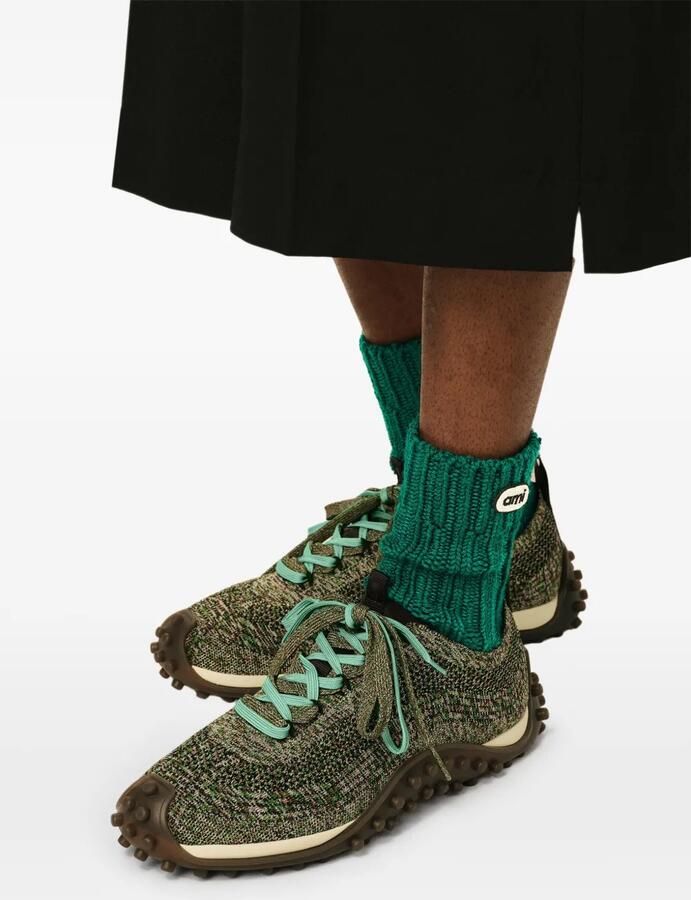 AMI Paris Gebreide Mirage sneakers Groen - Foto 3