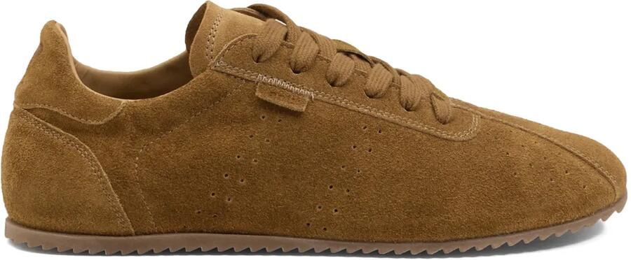 AMI Paris Geperforeerde leren sneakers Bruin