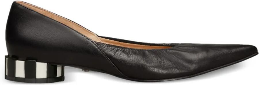 AMI Paris Geplooide schoenen met puntige neus Zwart