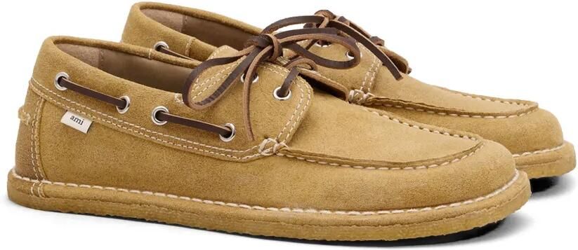 AMI Paris Leren bootschoenen Beige - Foto 3