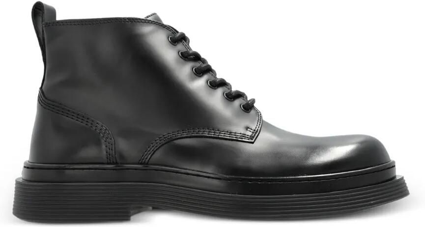 AMI Paris Leren combat boots Zwart - Foto 3