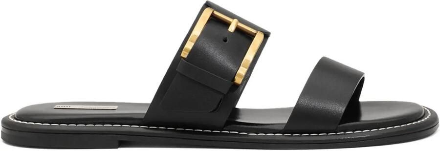 AMI Paris Leren sandalen met gesp Zwart