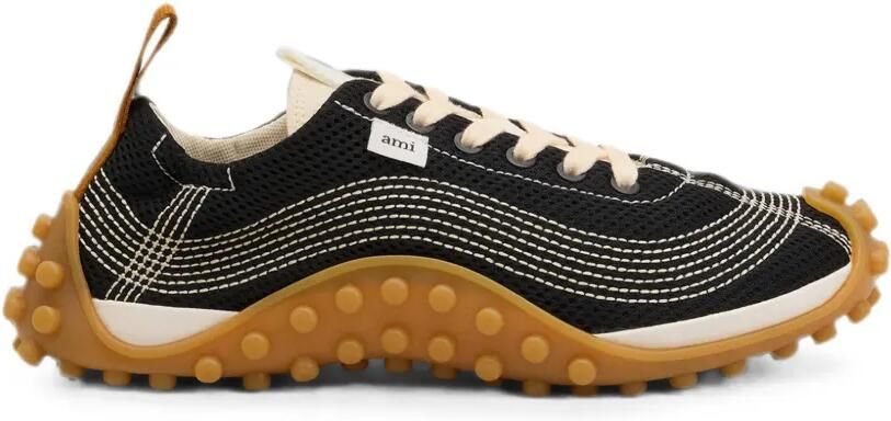 AMI Paris Mesh gebreide sneakers Zwart