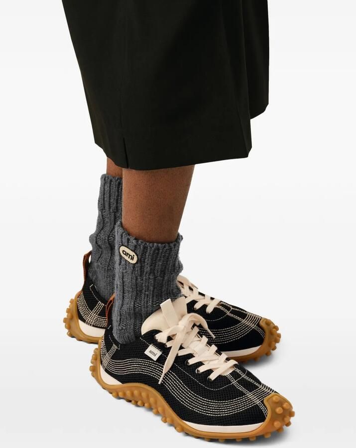 AMI Paris Mesh gebreide sneakers Zwart - Foto 2