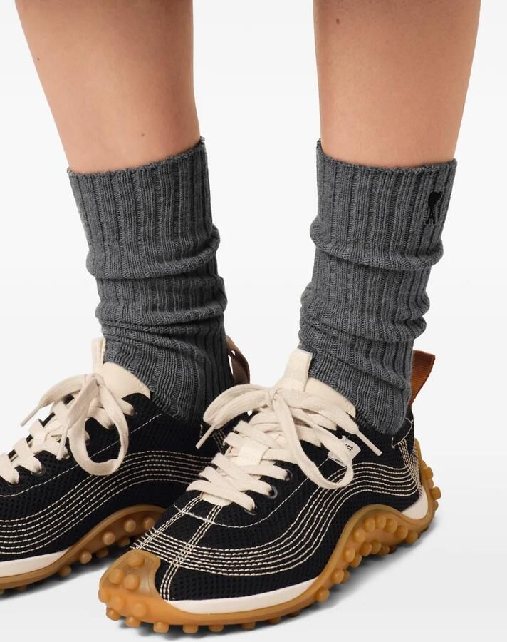 AMI Paris Mesh gebreide sneakers Zwart - Foto 3