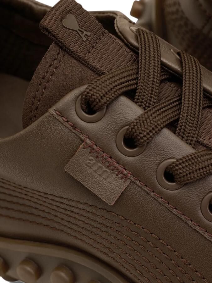 AMI Paris Mirage leren sneakers Bruin - Foto 3