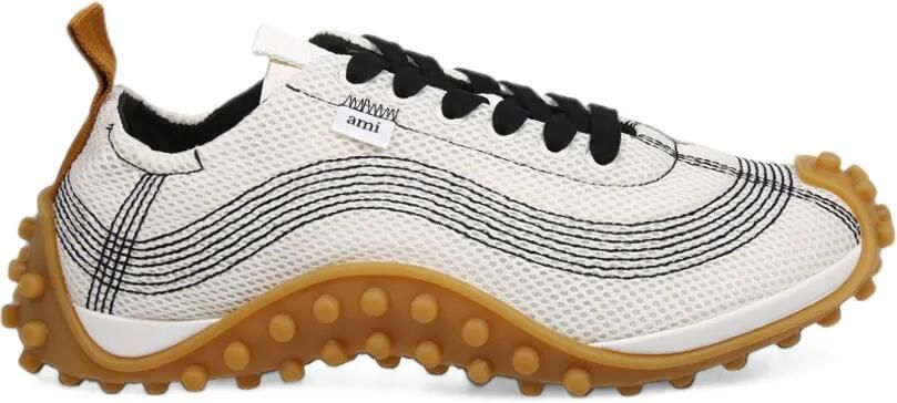 AMI Paris Mirage mesh-panelled sneakers Wit