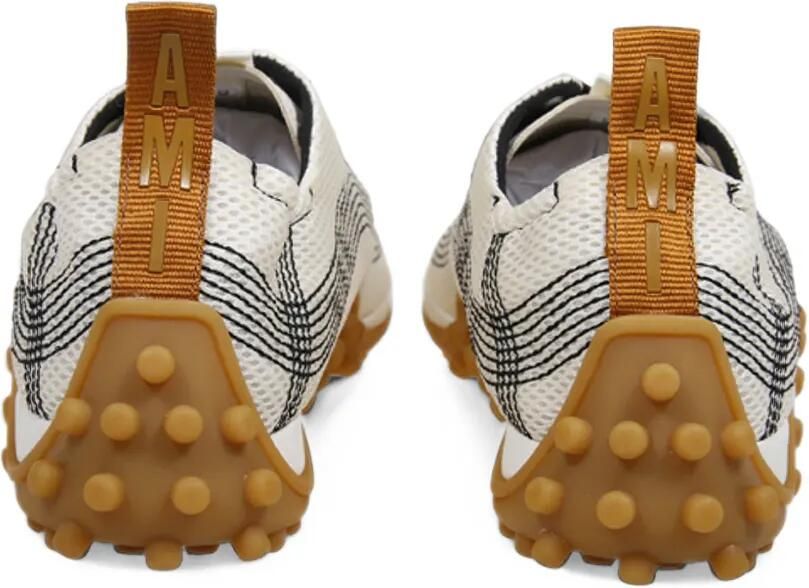 AMI Paris Mirage mesh-panelled sneakers Wit - Foto 3